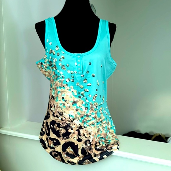 Pretty Sleeveless Tank Top - New Without Tags - Picture 1 of 7